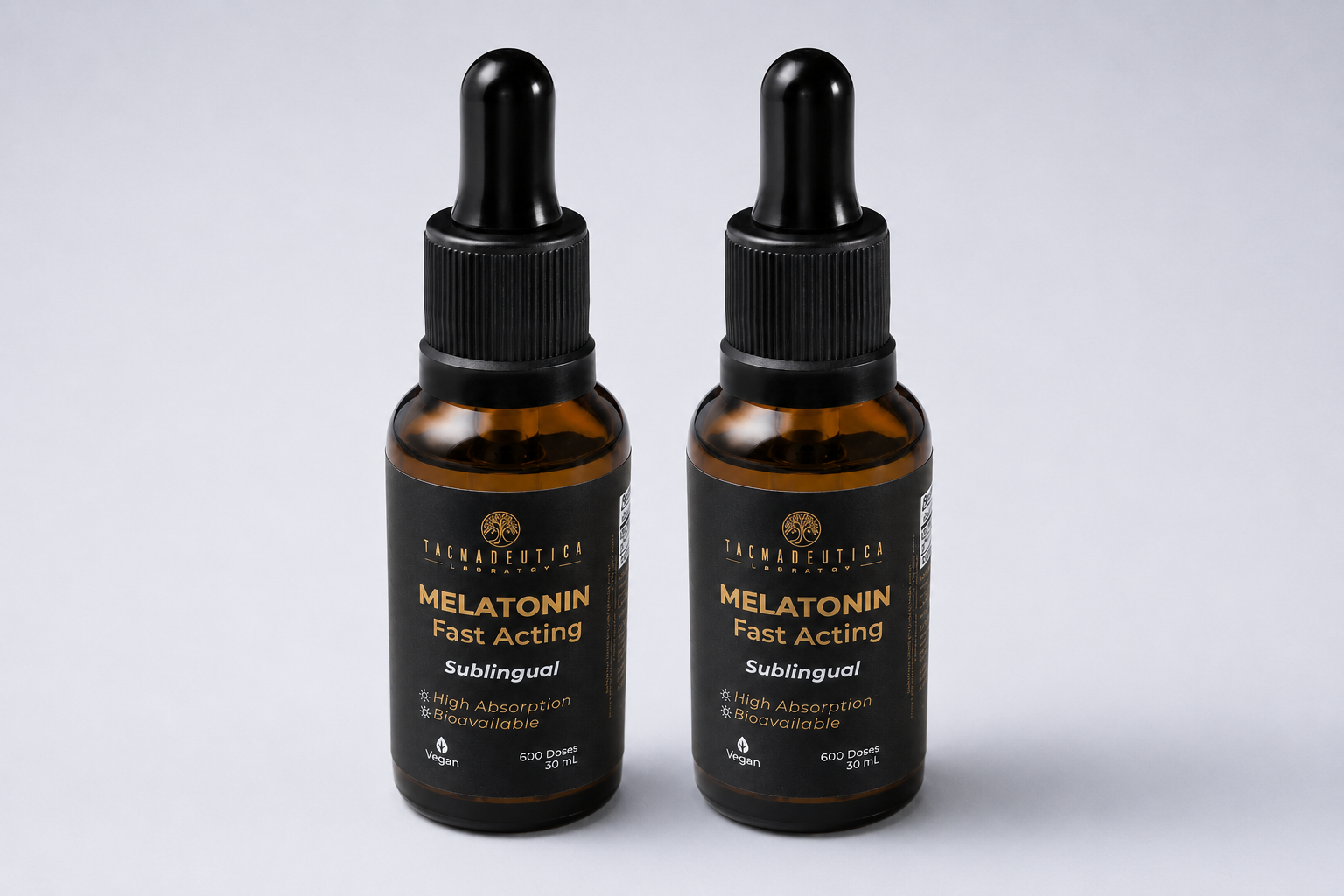 Kit com 2 frascos de Melatonina Fast Acting Sublingual, 600 doses cada